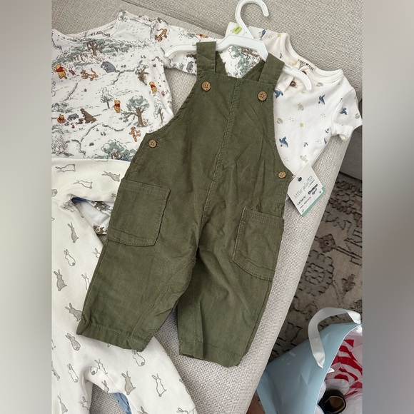 Carters Little Planet Olive Green corduroy overalls, baby boy - Picture 1 of 1